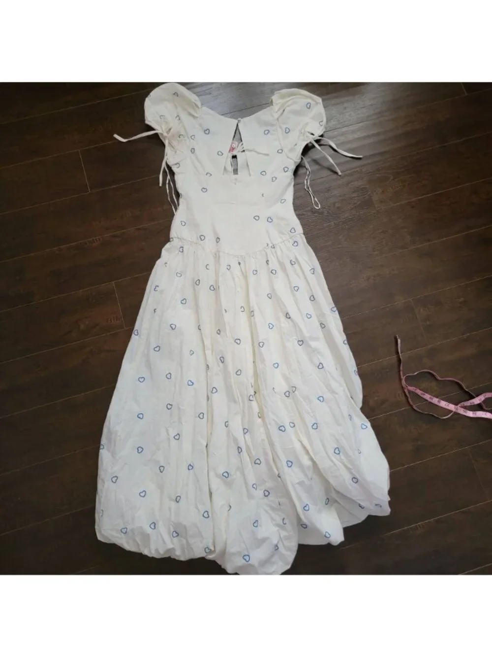 Free People Bali Sprinkled Heart Maxi Dress Romantic Cottagecore Boho Womens 2